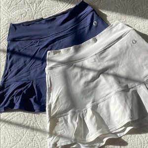 Navy and White Donajo Skorts